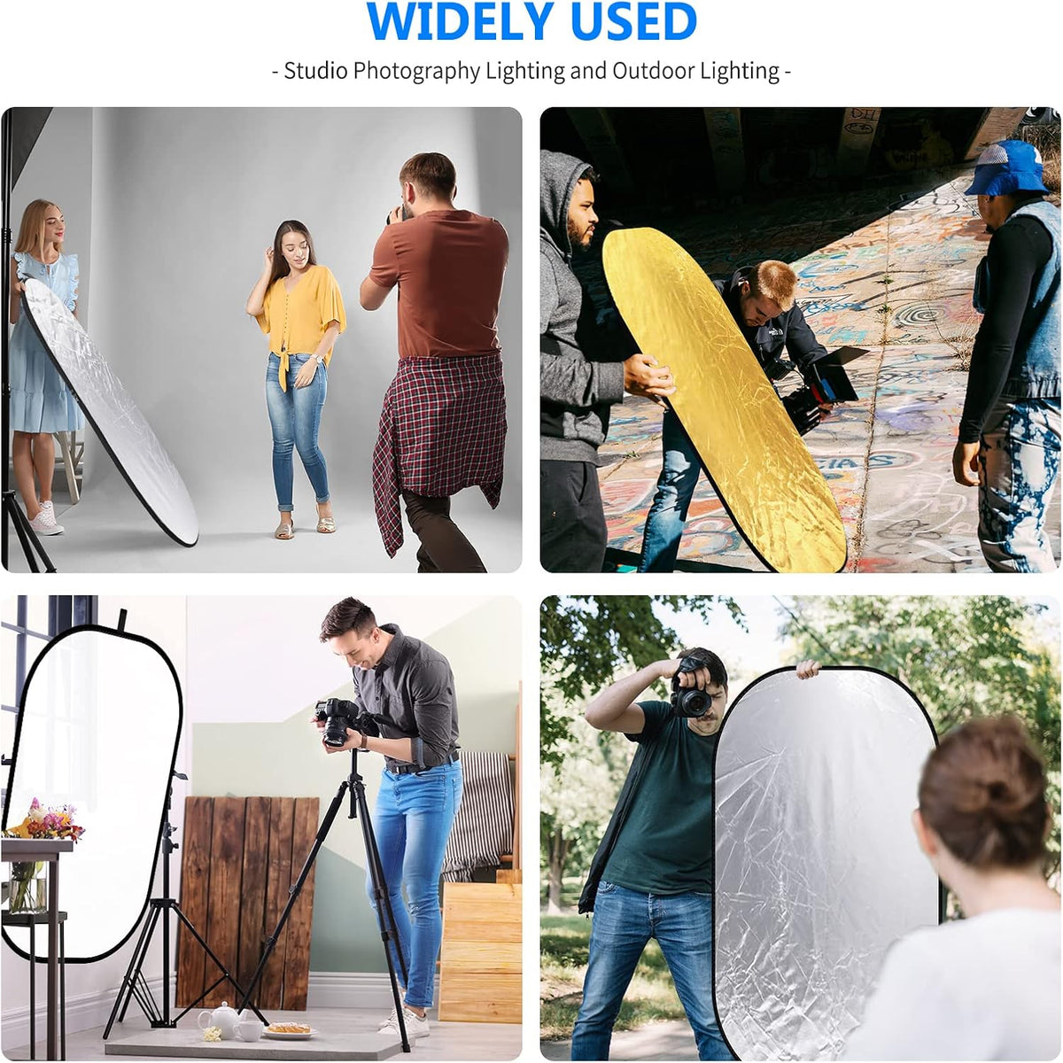 5 in 1 Portable 40"x 60" Camera Lighting Reflector Kit with Carrying Case J455485