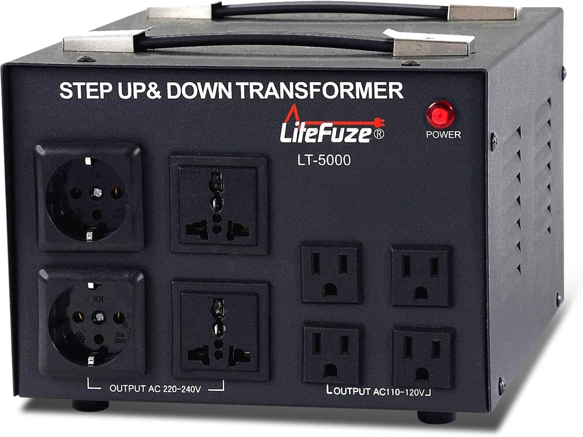 5000 Watt Voltage Converter Transformer 110V/220V Circuit Breaker Protection Heavy Duty C46885