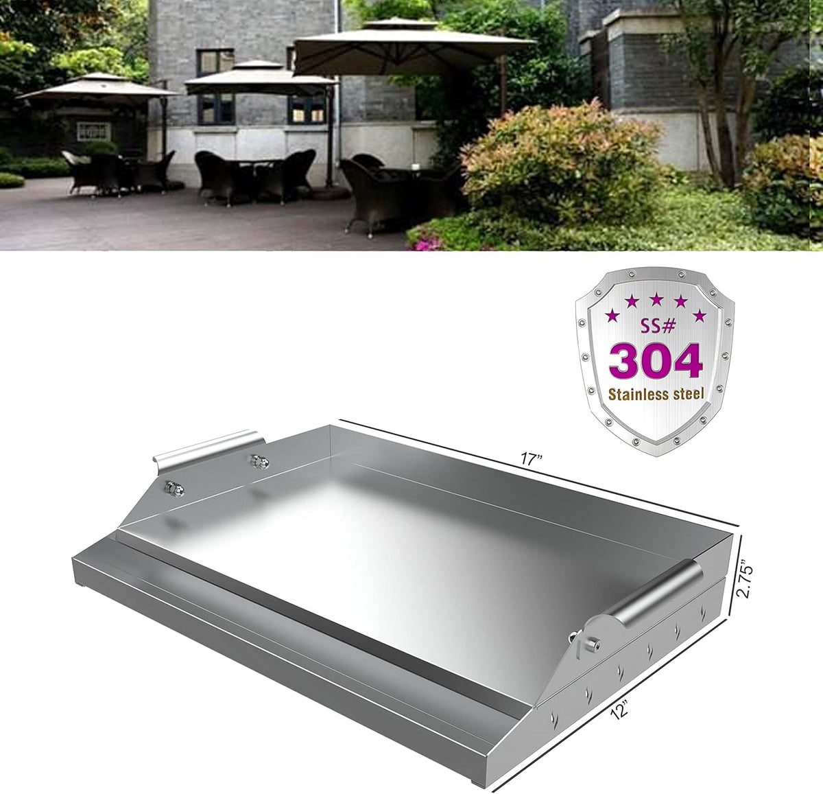 22X16-IN Stainless Steel Grill-top Griddle N983