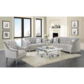 Grey Tufted Loveseat A205