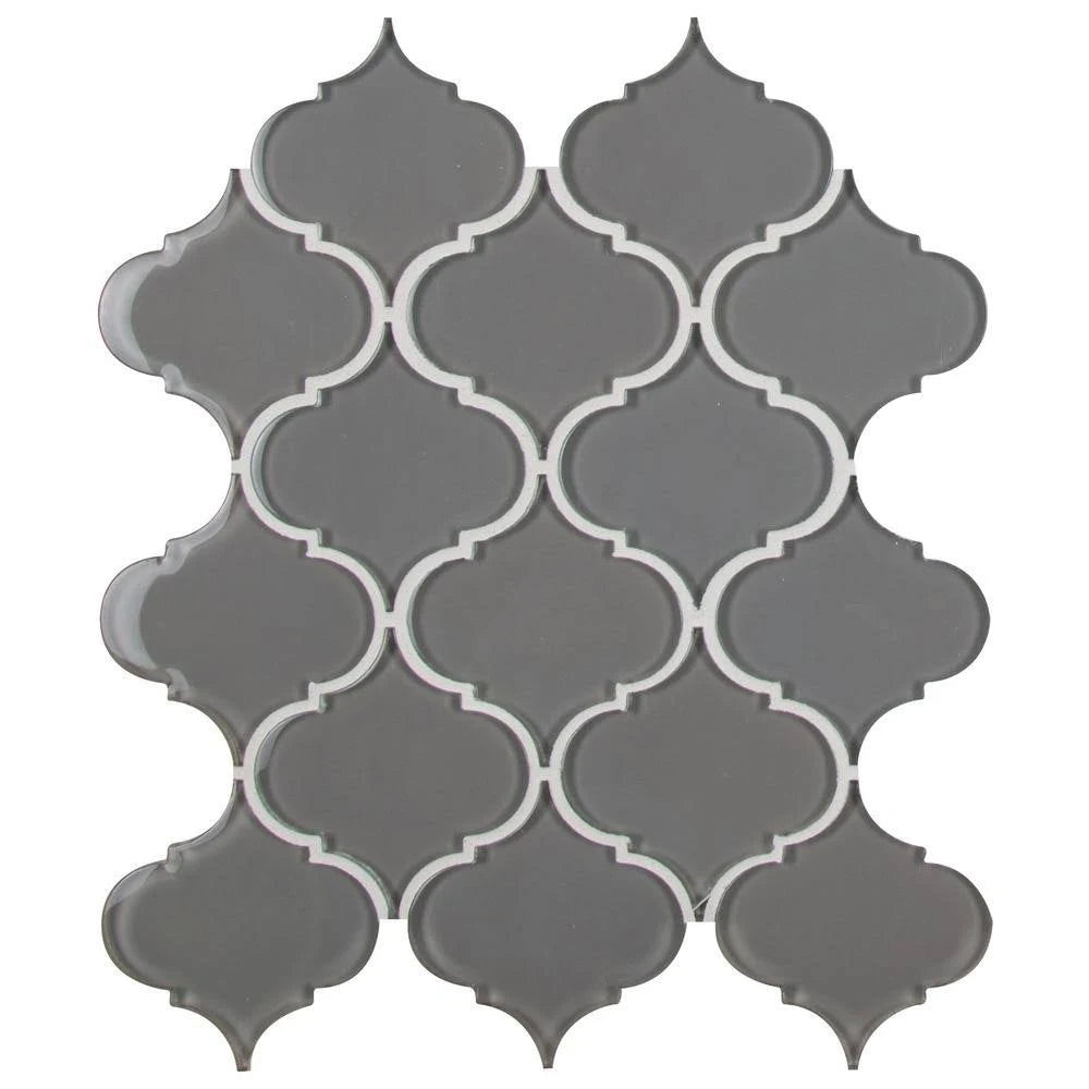 12.28 in. x 10.43 in. x 8mm Glass Mesh-Mounted Mosaic Tile D88223
