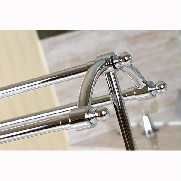 Satin Nickel Pedestal Towel Rack N2296