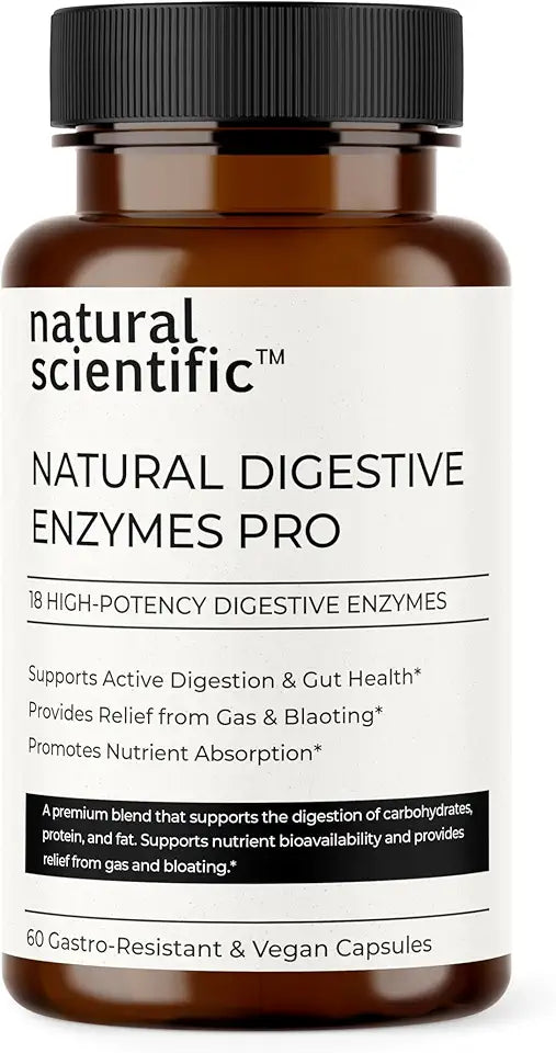 Plant-Based Digestive Enzymes with Probiotics and Prebiotics 60 Capsules O695489