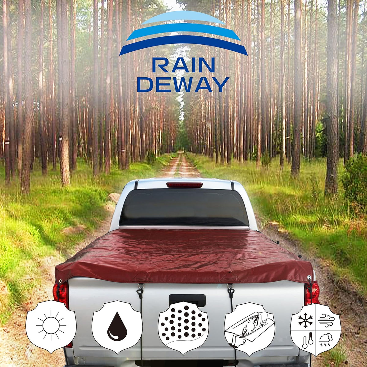 Heavy Duty Truck Bed Tarp Cover 10x12 Feet with Grommets Q4597