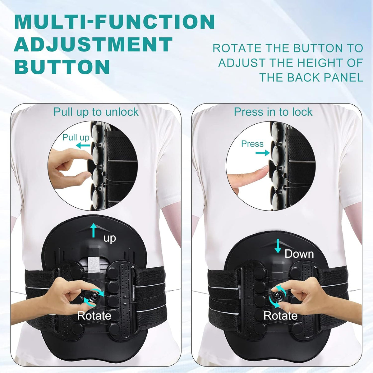 Back Brace with Adjustable Pulley System D86424