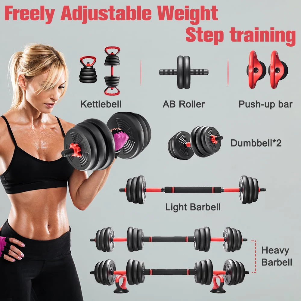 Adjustable Dumbbells Set 50lb Black I7016