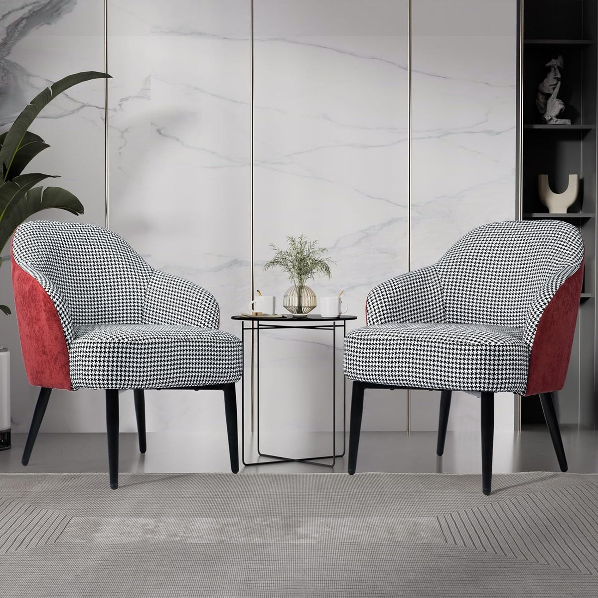 Houndstooth Upholstered Accent Chair N724