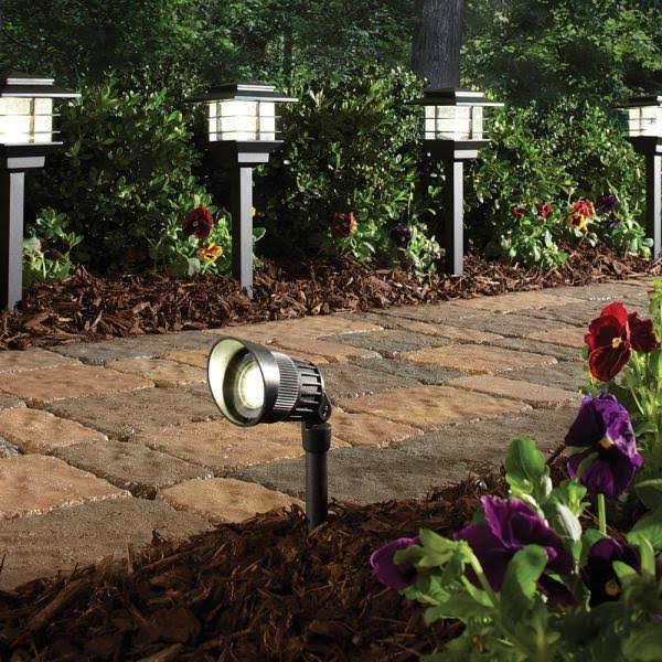 Black Outdoor Integrated LED Landscape Path Light O93722