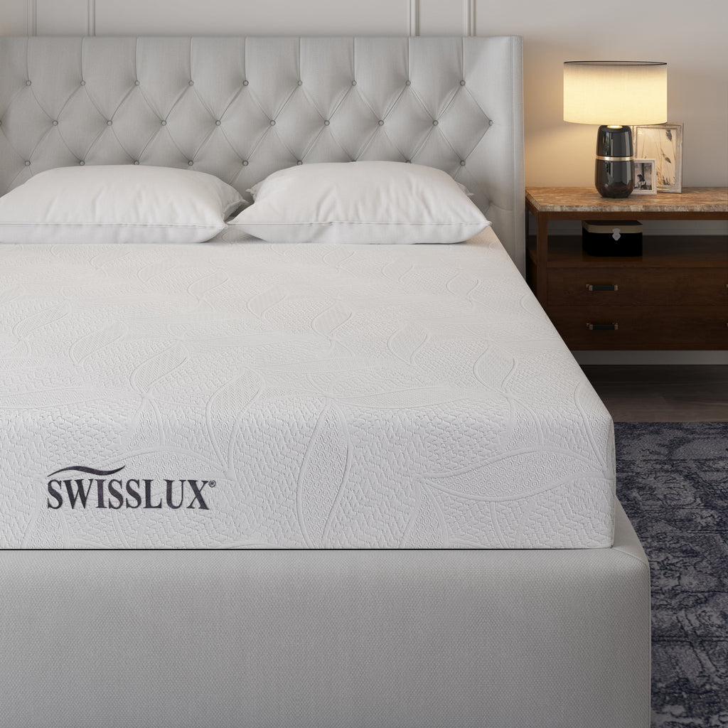 White Full Size 10 Inch Medium Plush Memory Foam Mattress M6837