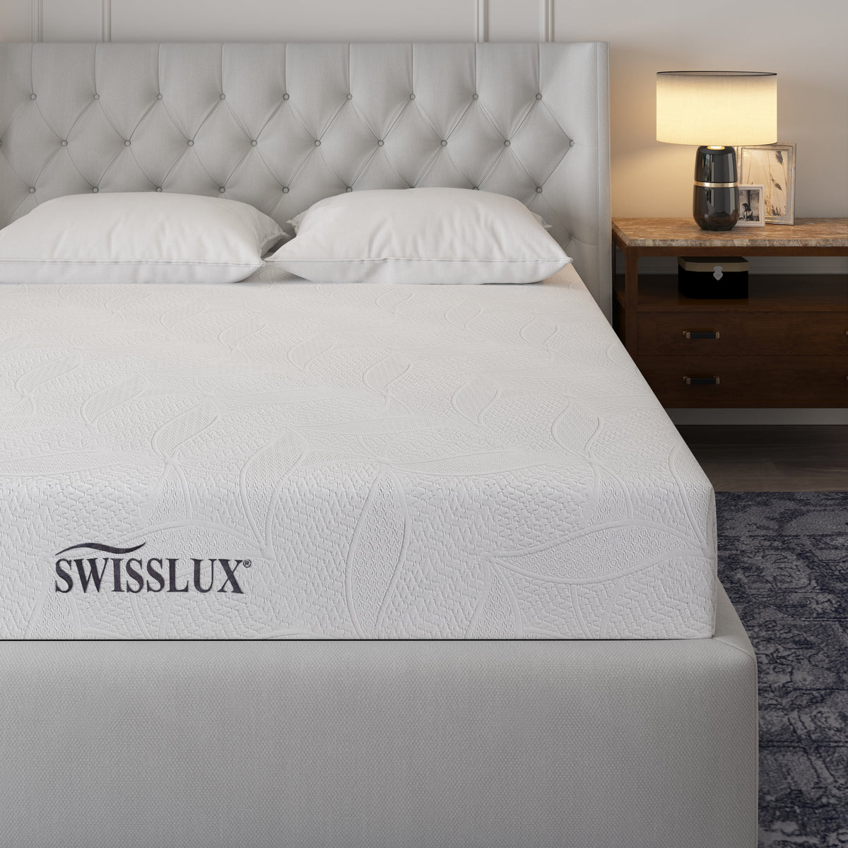 White Full Size 10 Inch Medium Plush Memory Foam Mattress M6837