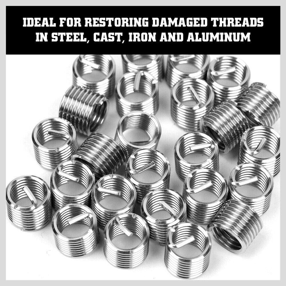 131Pc SAE Thread Repair Kit, HSS Drill Helicoil Repair Kit M143233