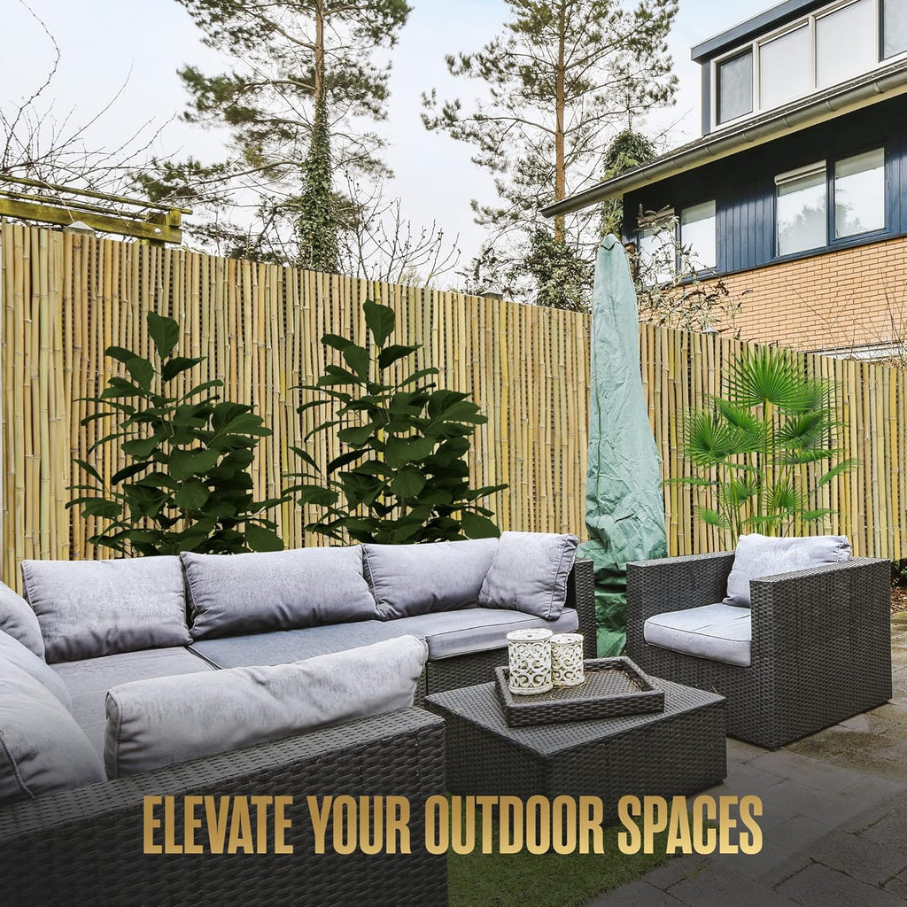 Bamboo Fence 8ft x 6ft Natural Privacy Screen H809