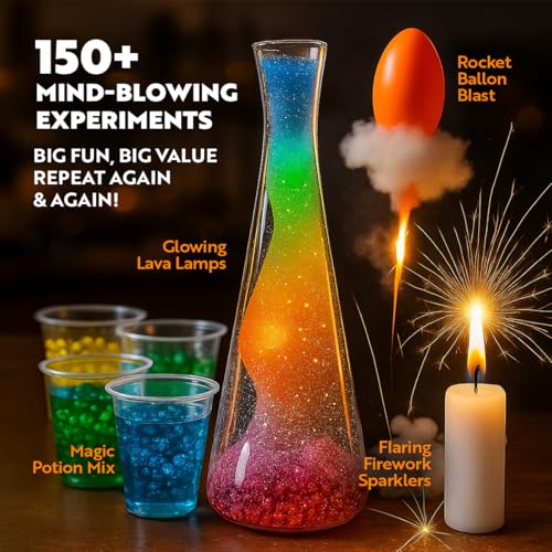 150+ Science Experiments Kit for Kids Age 8-12 A937616