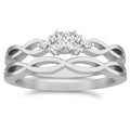 1.50 Carat Princess Cut Moissanite Ring Set on 10k Gold Q87013