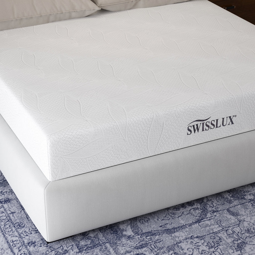 White Full Size 10 Inch Medium Plush Memory Foam Mattress M6837