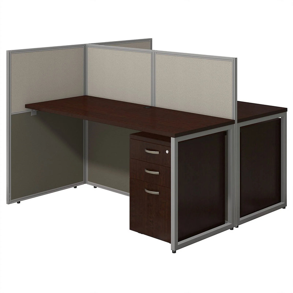 Cherry Two Person Straight Desk Office Suite B681829