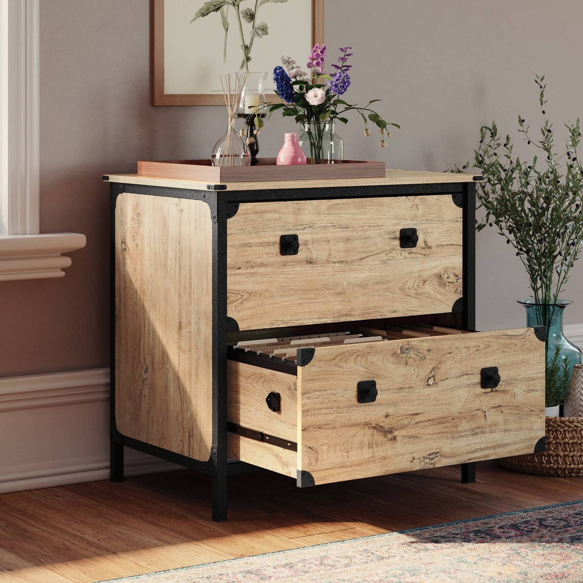 Milled Mesquite 2-Drawer Lateral File Cabinet E877