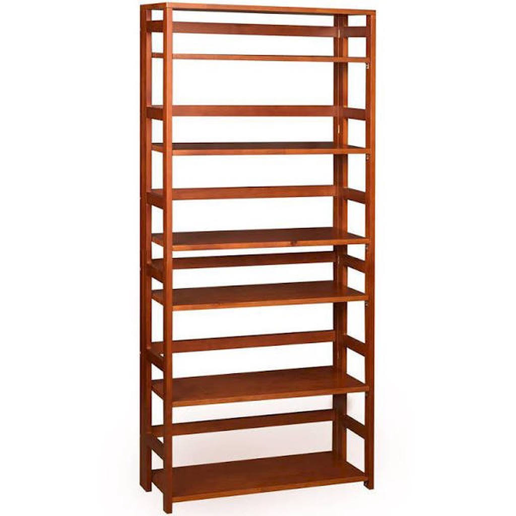 Cherry Wood 6-Shelf Standard Bookcase Y487280