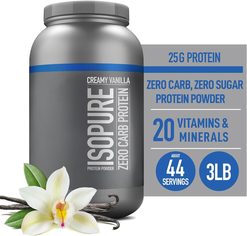 Creamy Vanilla Whey Isolate Protein Powder, 44 Servings, 3 Pounds O491821