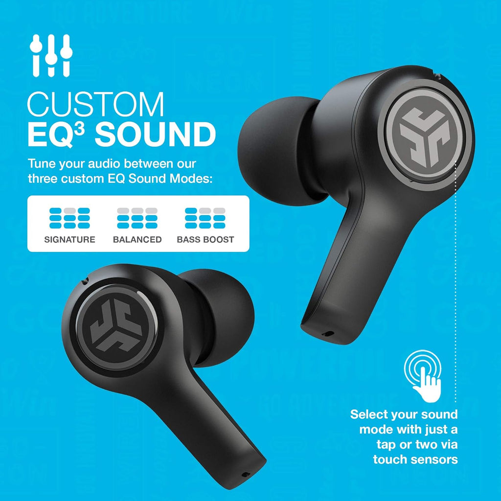 True Wireless Bluetooth Earbuds with Charging Case, Black, Bluetooth 5.0, Pack of 2 W499
