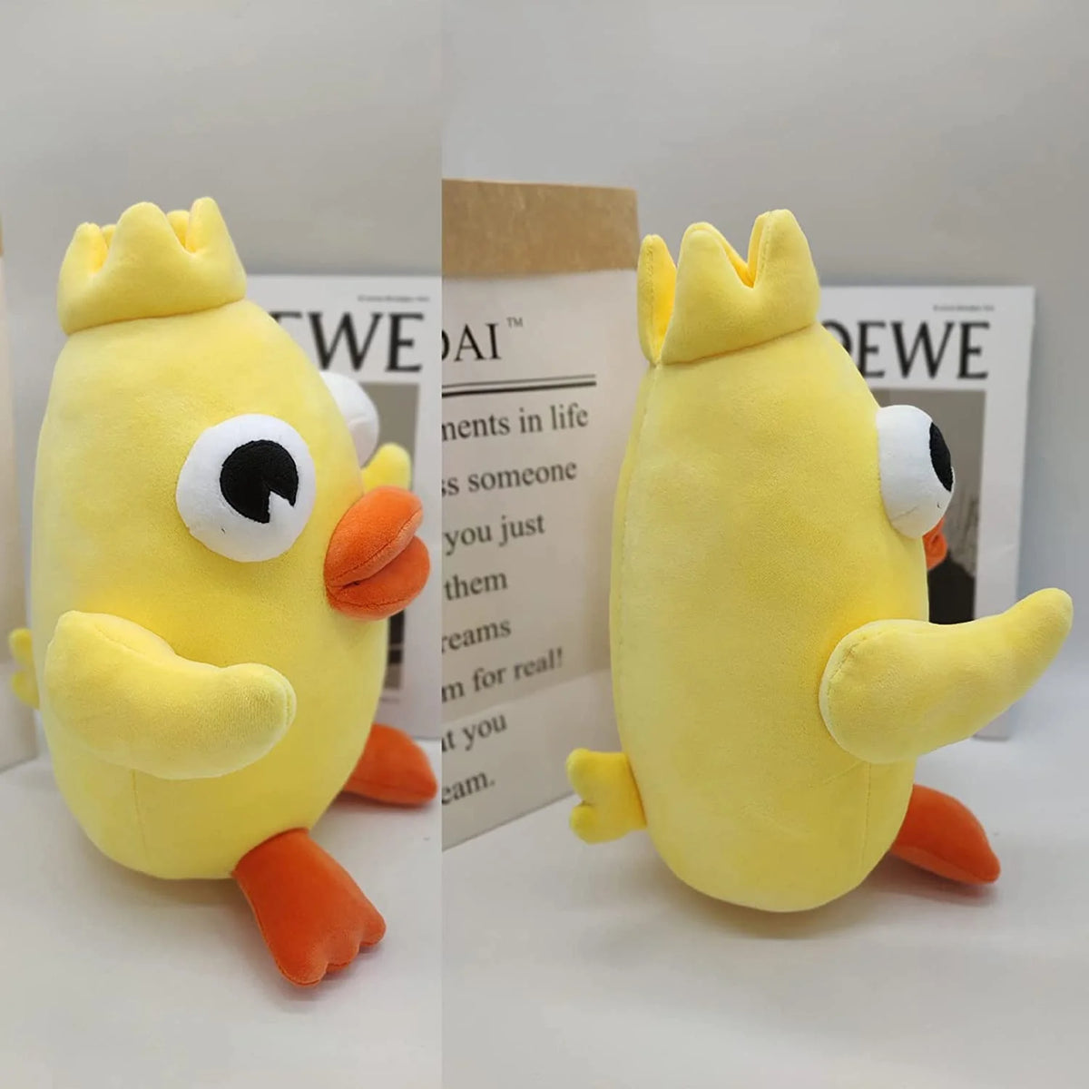 Peach Duck Plush Toy Doll W1635