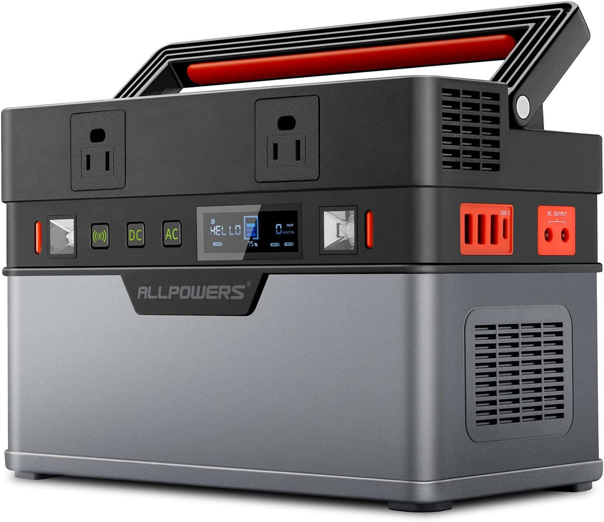 Portable Power Station 500W with 100W Foldable Solar Panel T417