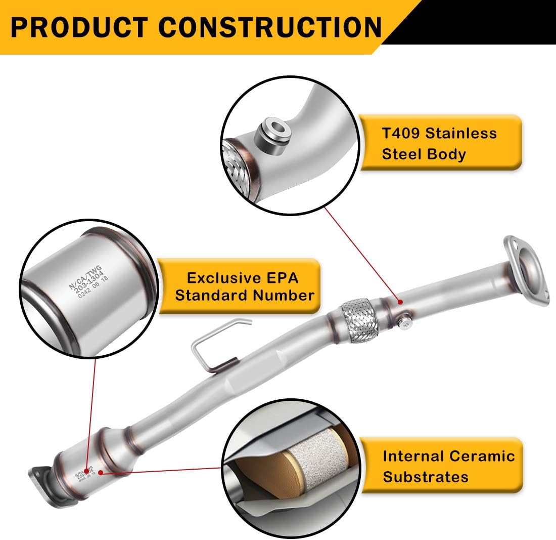 Catalytic Converter Compatible with 2002-2006 Nissan Altima 2.5L Sedan Direct-Fit Stainless Steel N252381