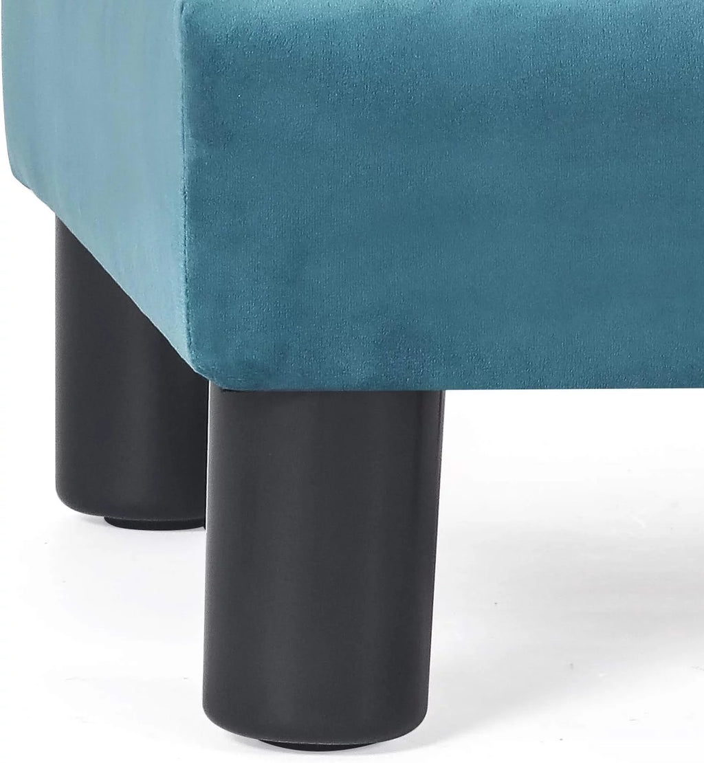 Blue Square Ottoman Footstool J7858