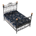 Black Metal Dollhouse Double Bed Furniture H682
