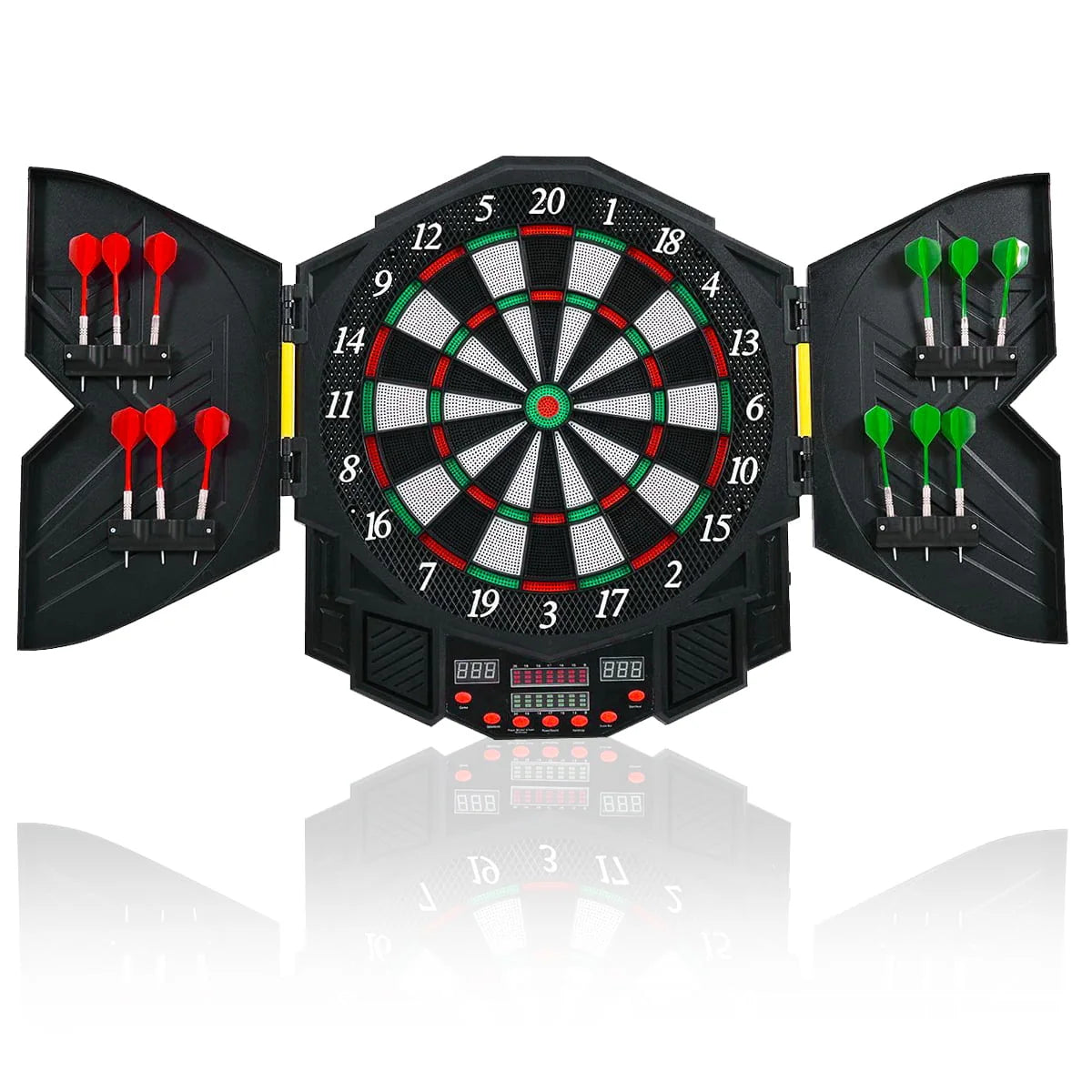 Electronic Dartboard Cabinet Set with 12 Darts Q63428