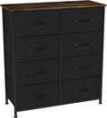 Charcoal Gray/Black 8 Drawer Fabric Dresser K57903