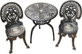 Cast Aluminum Bistro Table Set with Umbrella Hole Y366