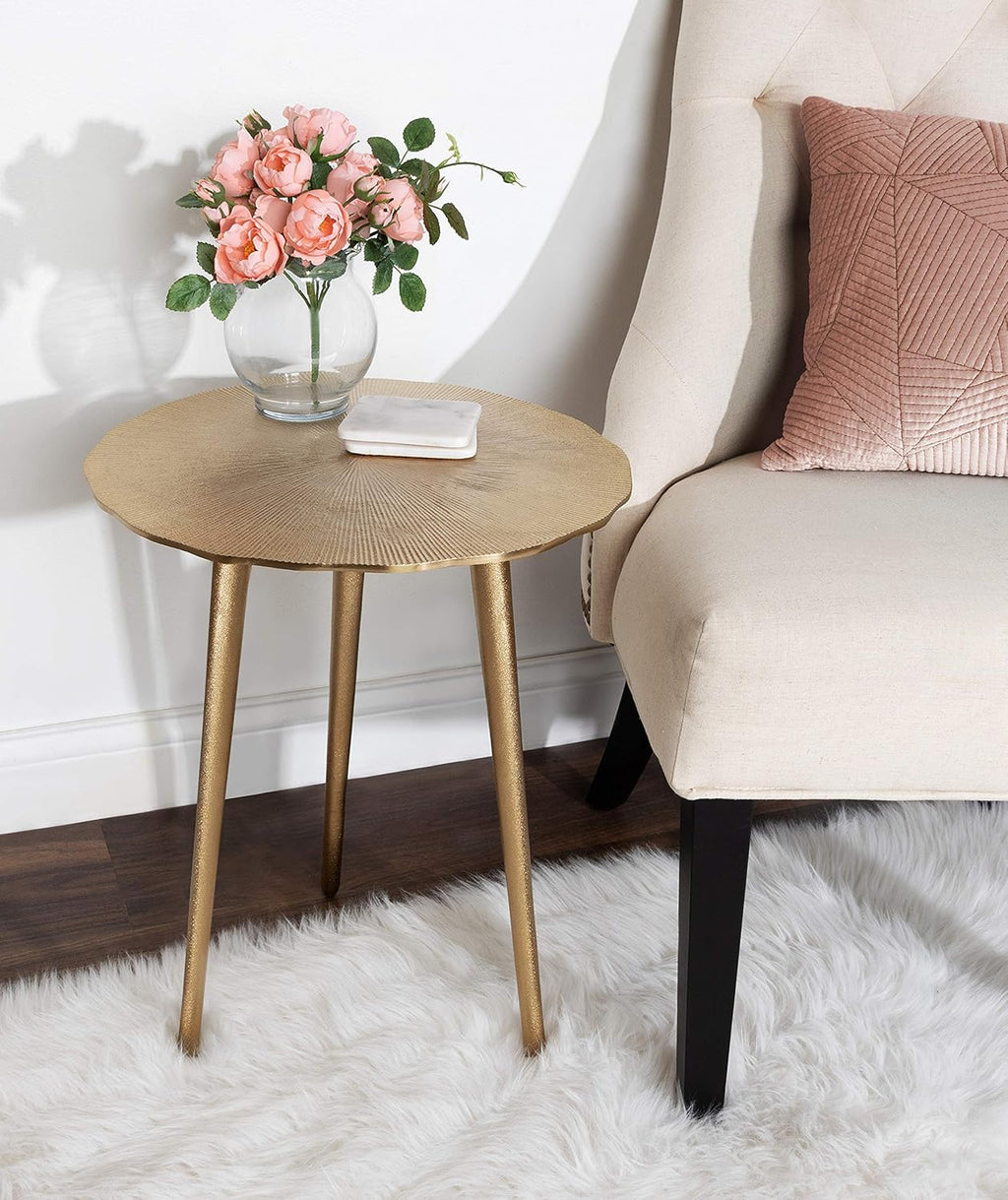 Gold Sand Casted Iron Side Table S11680
