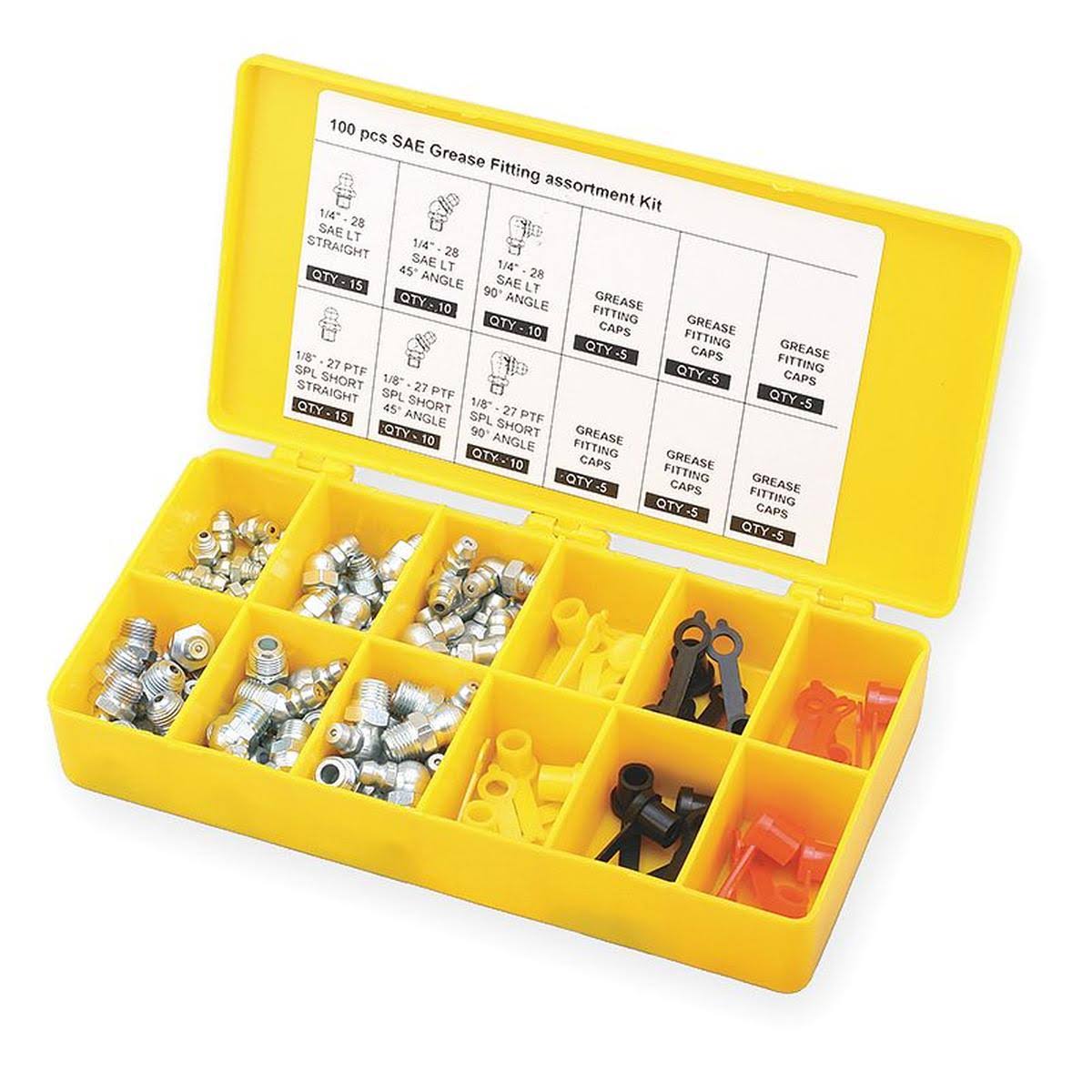 100 PC Grease Fitting and Cap Kit M890
