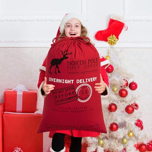 Canvas Santa Sack with Drawstring 2 Pack Z39716