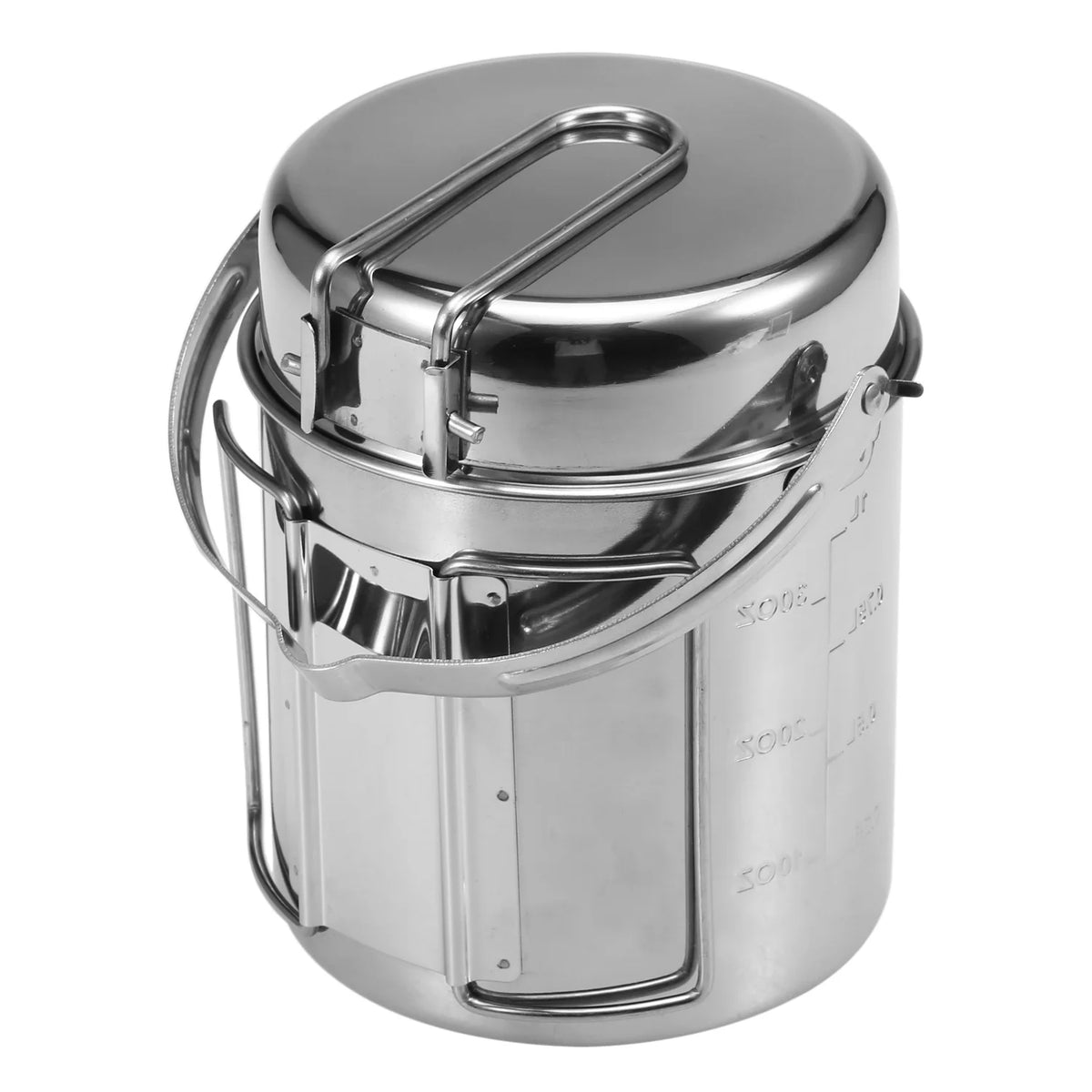 1L Stainless Steel Cooking Kettle with Foldable Handle U98727