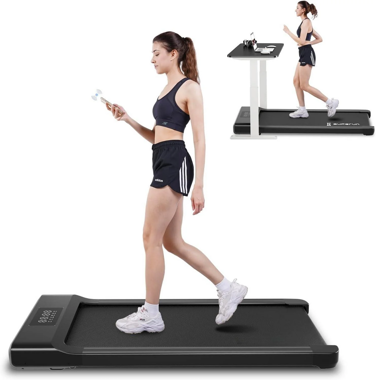 300lb 2.5HP Under Desk Treadmill with LED Display K330