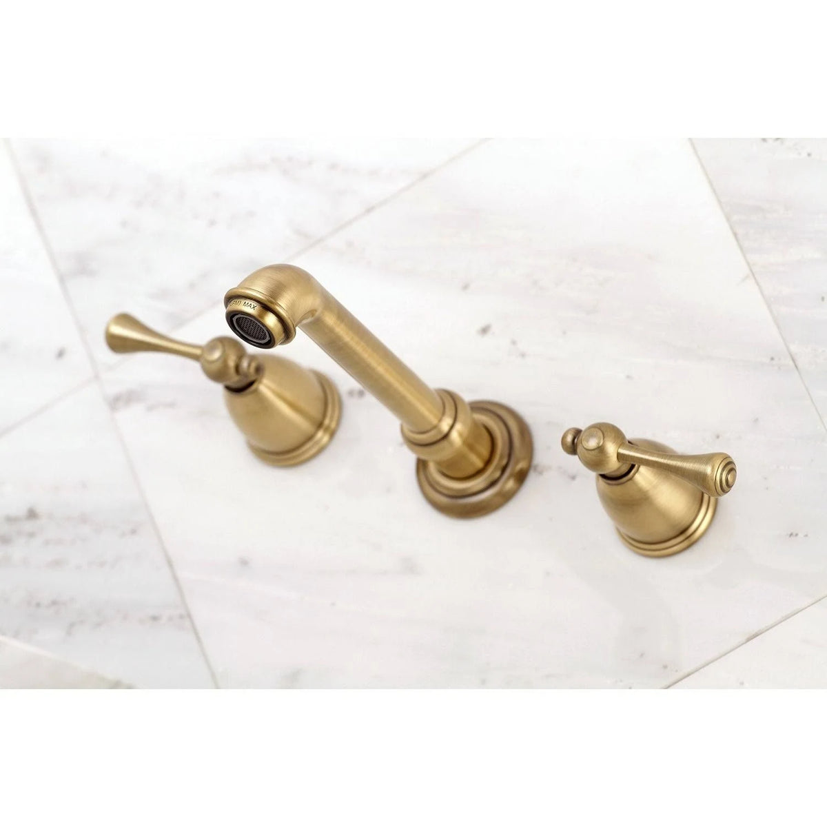 Oil Rubbed Bronze Two-Handle Wall Mount Bathroom Faucet A23870