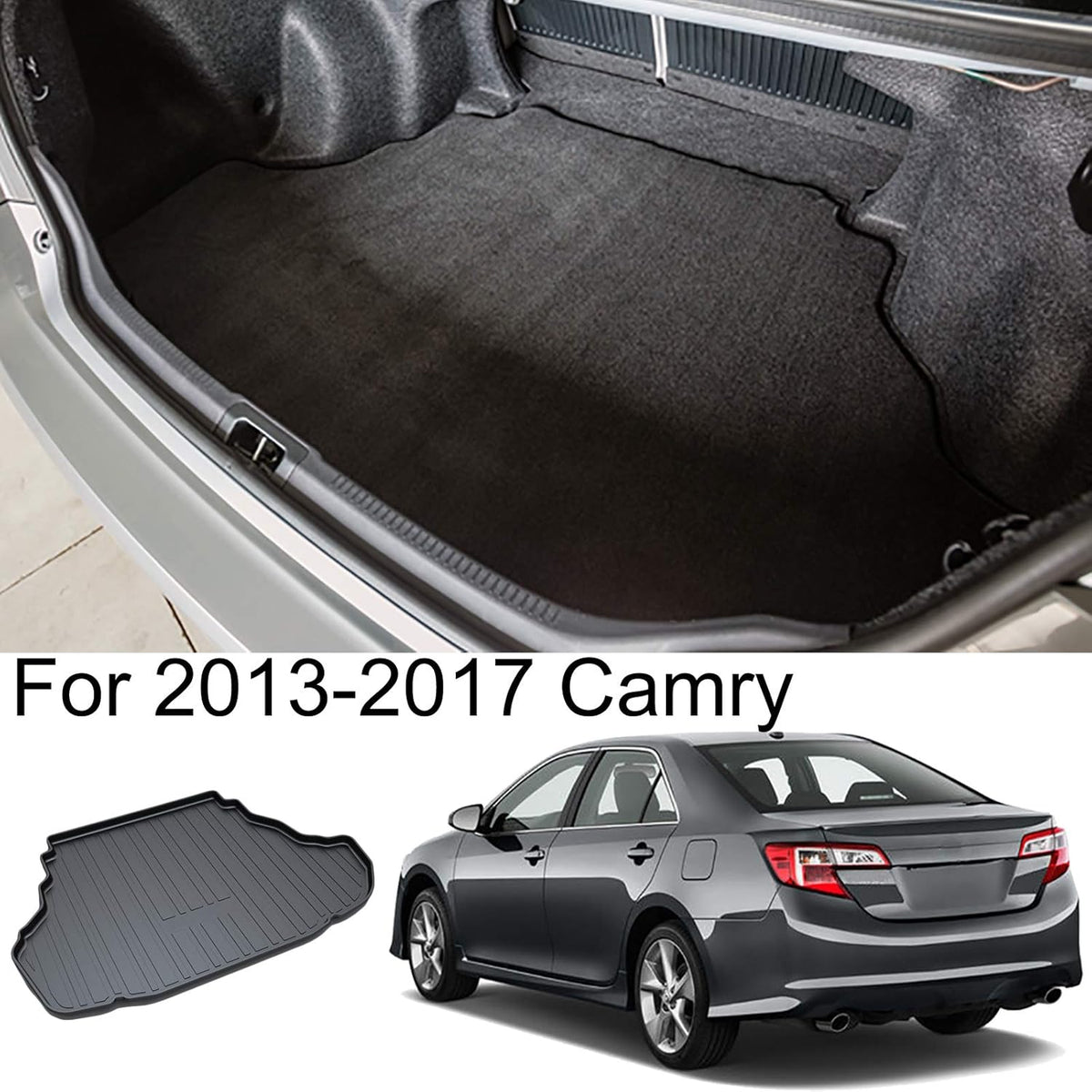Cargo Liner Rear Cargo Tray Trunk Floor Mat Waterproof Protector E186957
