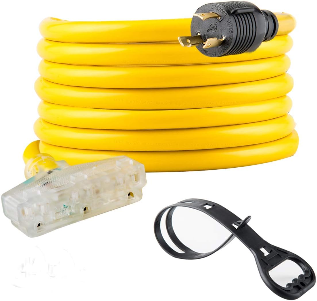 30Amp 3750 Watts 10 Gauge Generator Extension Cord L46258