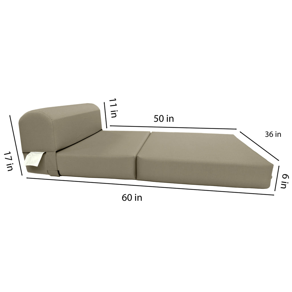 Tan Sleeper Chair Folding Foam Sofa Guest Bed L860359