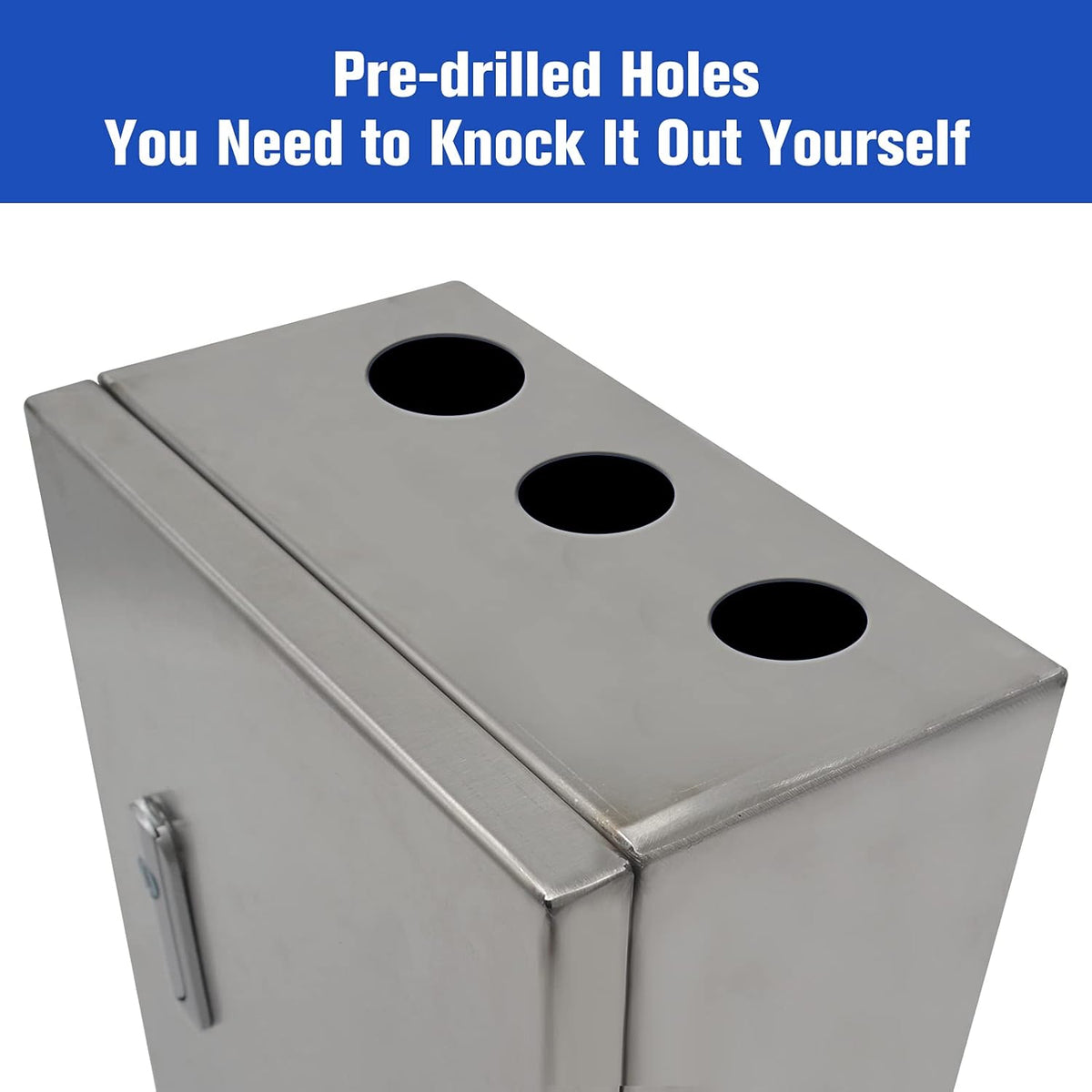 304 Stainless Steel IP65 Waterproof Junction Box with Lock (11.8x 9.8x 5.5) N3213