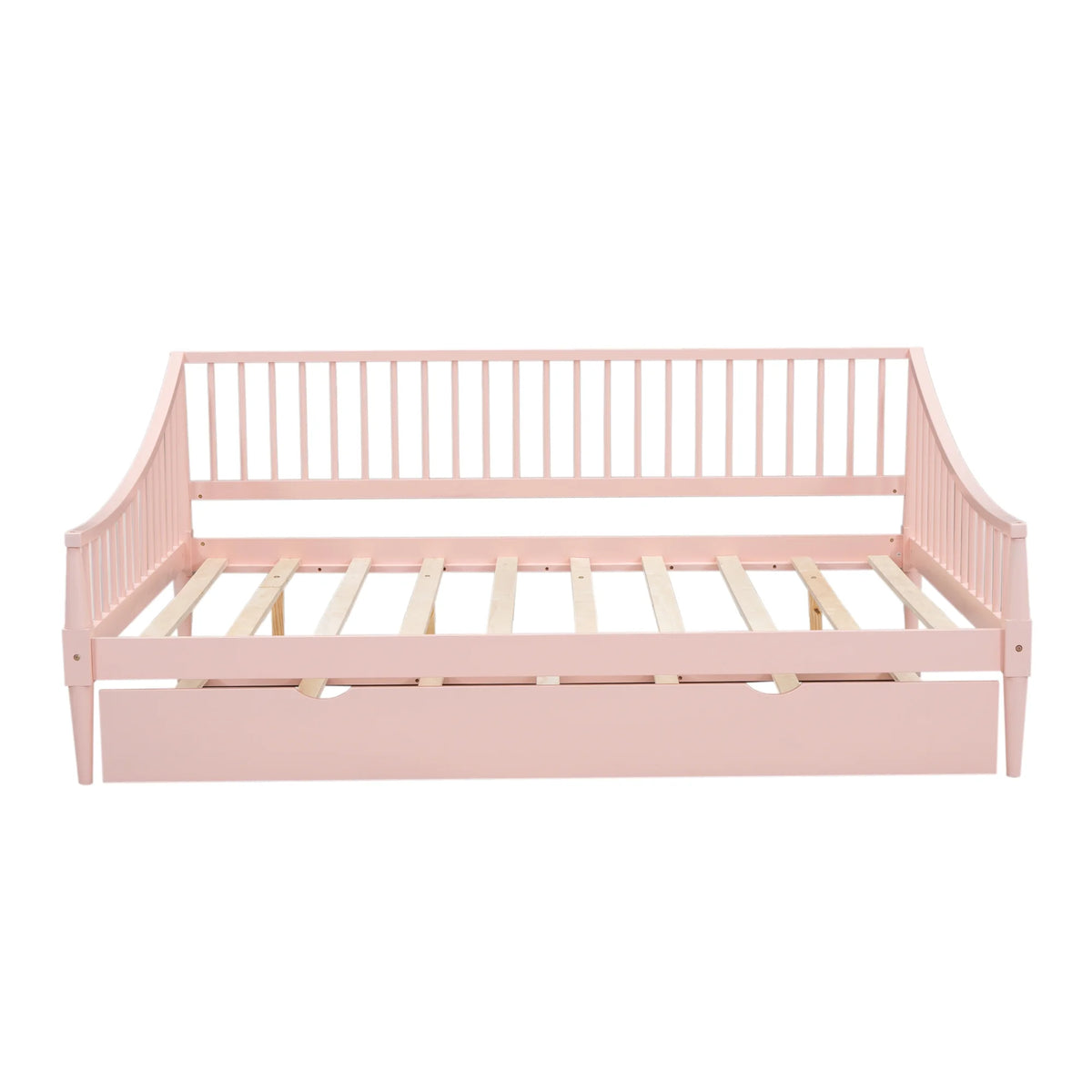 Pink Full Size Wood Daybed with Twin Trundle Z309