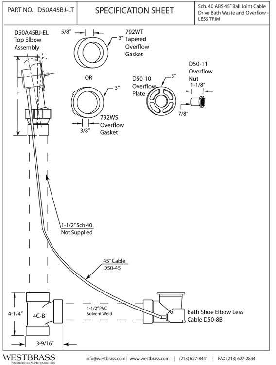 Ball Joint Head ABS 45° Cable Rough Only Z2851