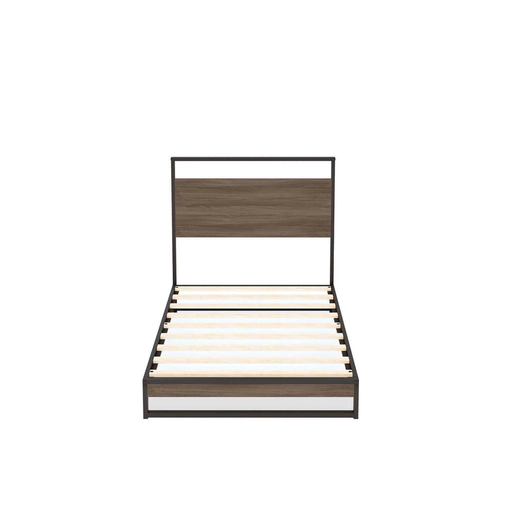 Metal and Wood Twin Bed Frame P74858