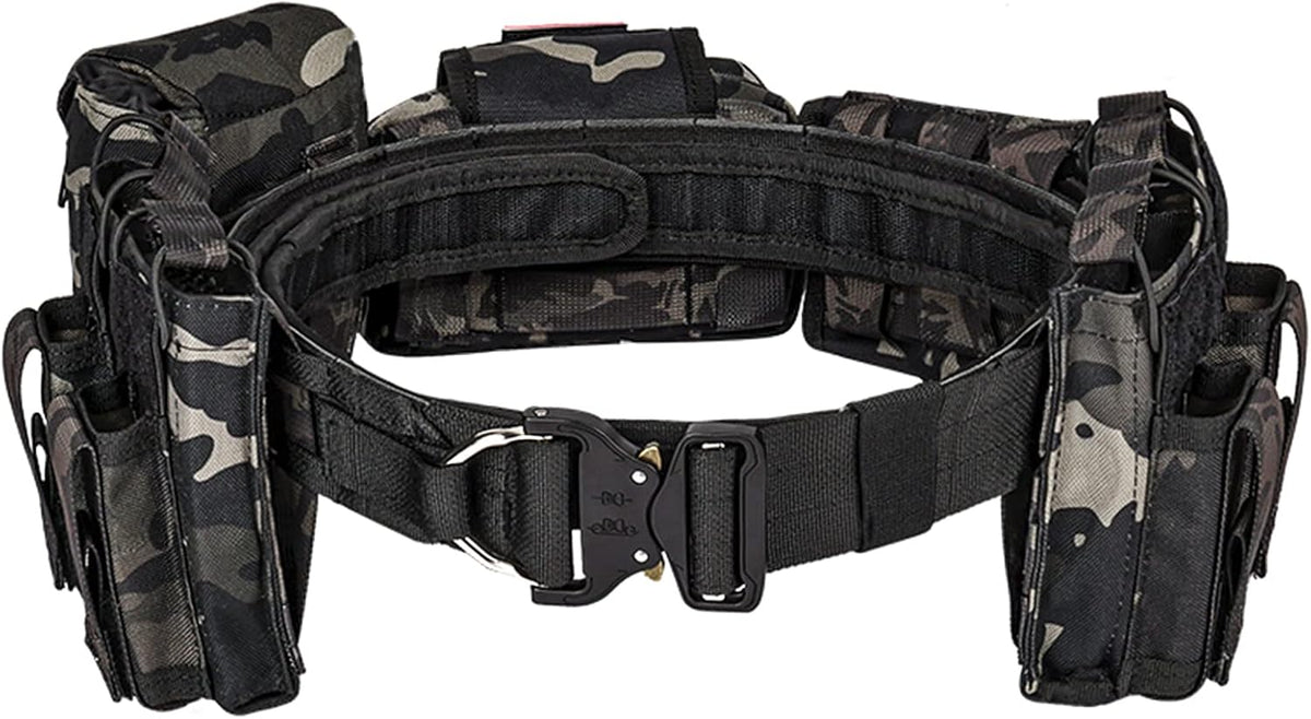 7 in 1 Tactical Modular Duty Belt Set with Pouches G235