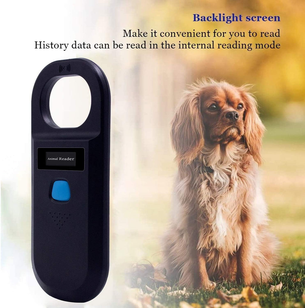 Handheld Pet Microchip Scanner 134.2kHz/125kHz RFID Reader Black B2034