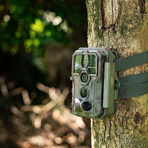 48MP 1296p Trail Camera with 100ft Night Vision O169