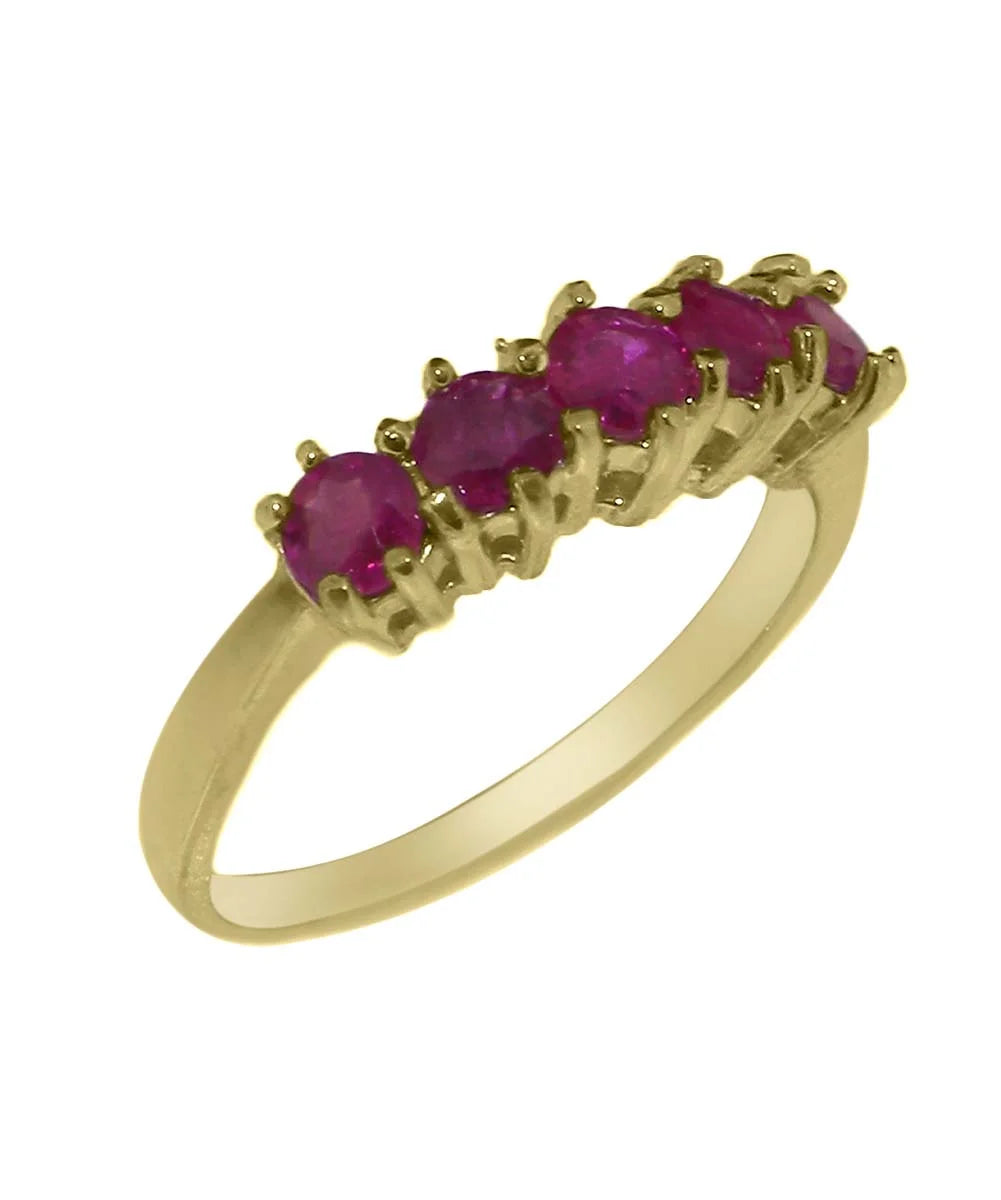 18k Yellow Gold Natural Ruby Eternity Ring B895