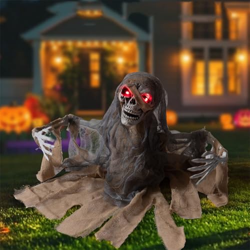 Animatronics Zombie Skeleton with Glowing Eyes and Sounds U97540